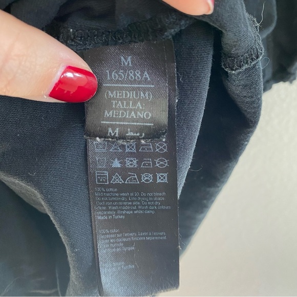 All Saints V Neck Raw Hem Top - Picture 3 of 4